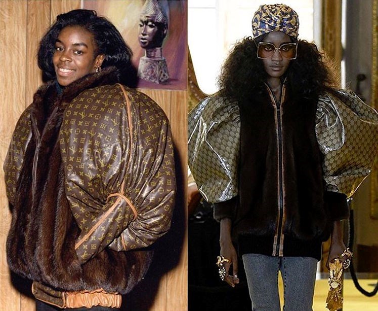  Dapper Dan's jacket (left) & Gucci's version (right) 