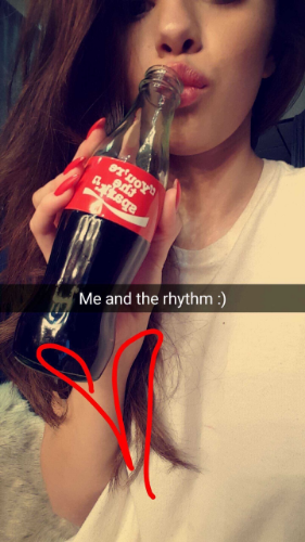 A similarly problematic photo from Gomez's Snapchat