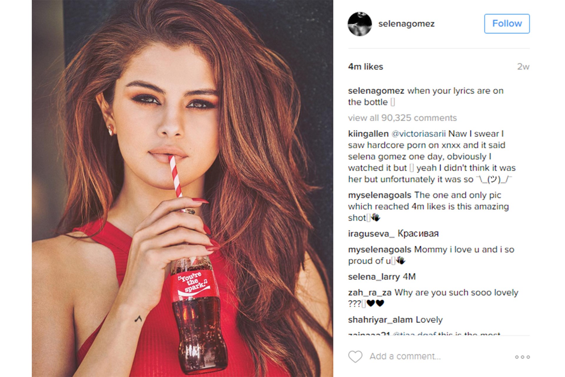 image: @selenagomez Instagram