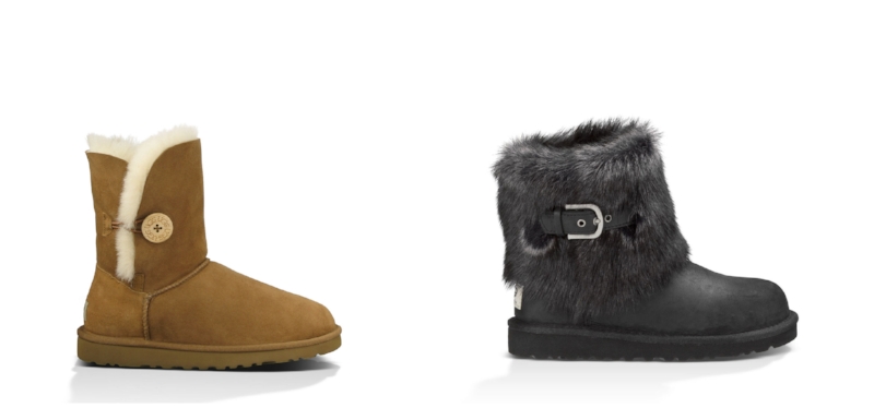 Ugg's Bailey Button boot (left) & Ugg's Ellee boot (right)