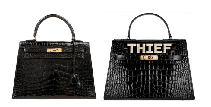 Hermès Kelly bag (left) & Mawi's