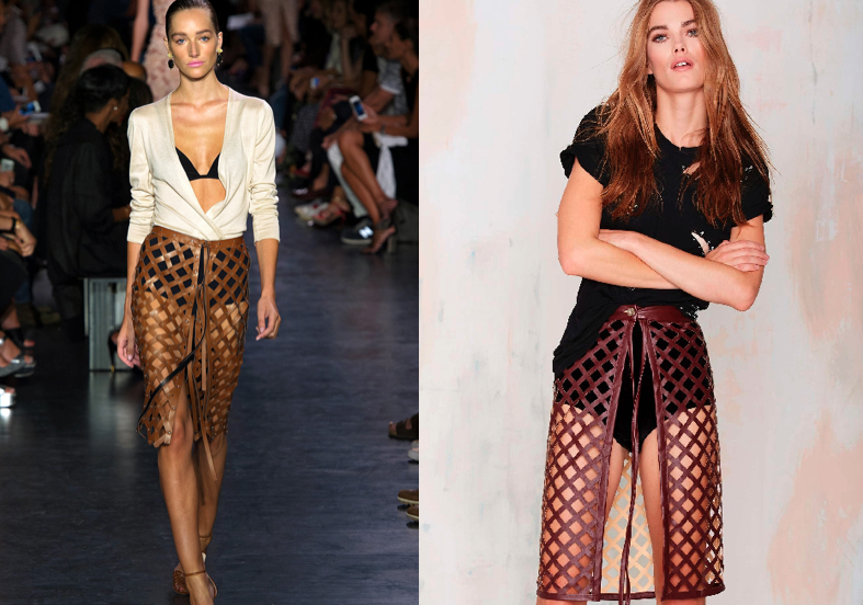 Altuzarra (left) and Nasty Gal's copy (right)