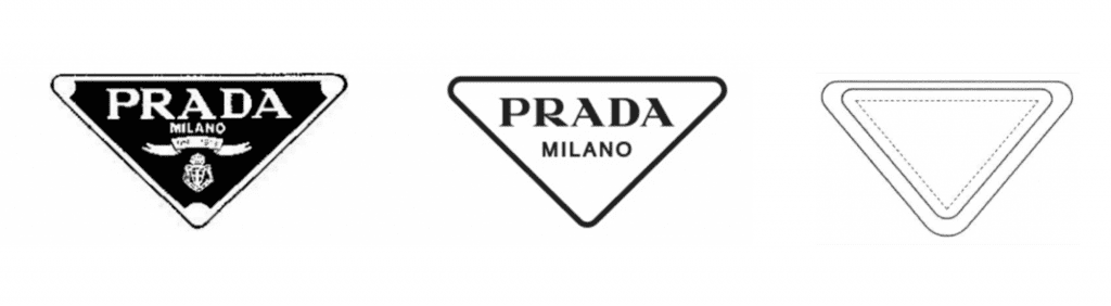 Prada Doubles-Down on its Pared Back Triangle Logo to Boost its Rights and  Diversify its Offerings - The Fashion Law