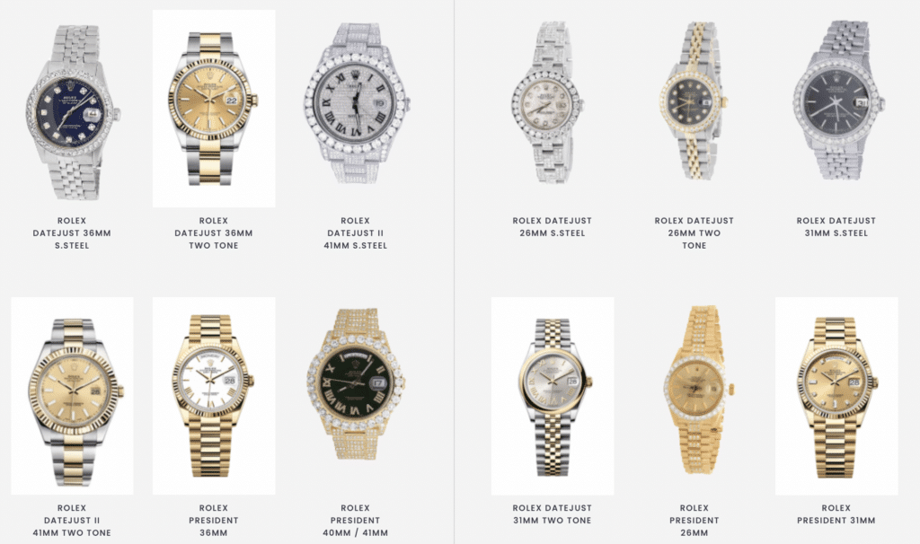 Modified Rolex watches